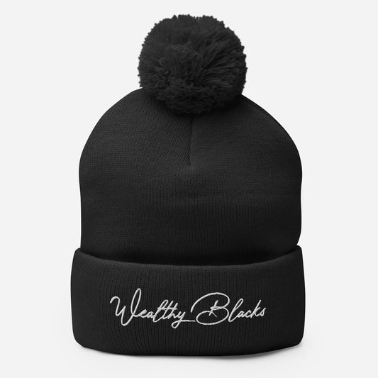 Wealthy Blacks Pom-Pom Beanie