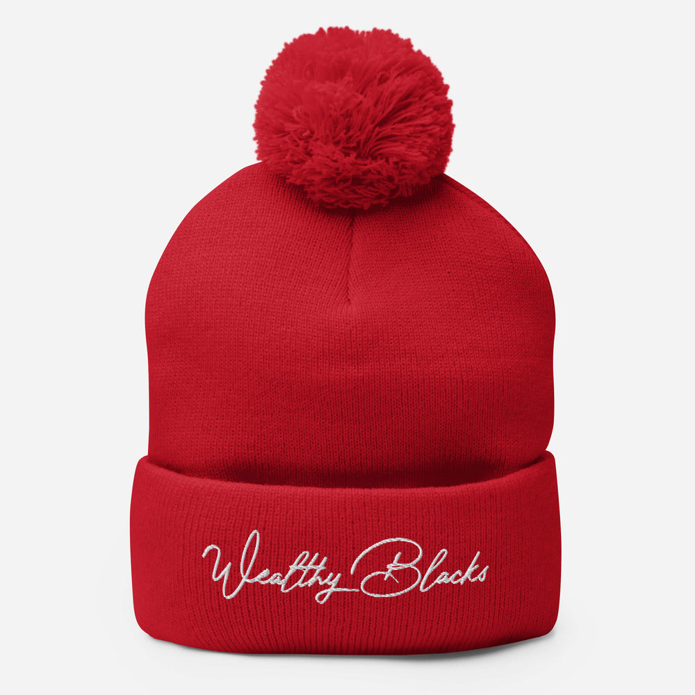 Wealthy Blacks Pom-Pom Beanie