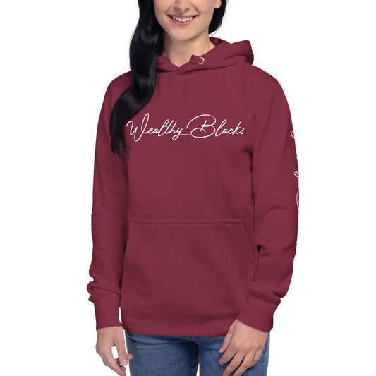 Wealthy Signature Maroon Unisex Hoodie